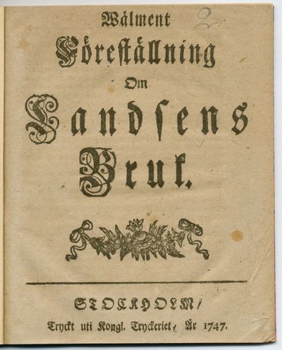 Wälment föreställning om landsens bruk.