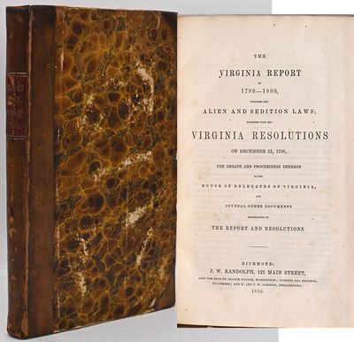 Richmond: J. W. Randolph, 1850. First Edition. Quarter Leather. Very Good binding. Large 8vo.; half ...