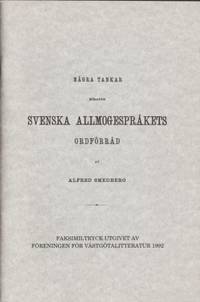 Några tankar rörande svenska allmogespråkets…