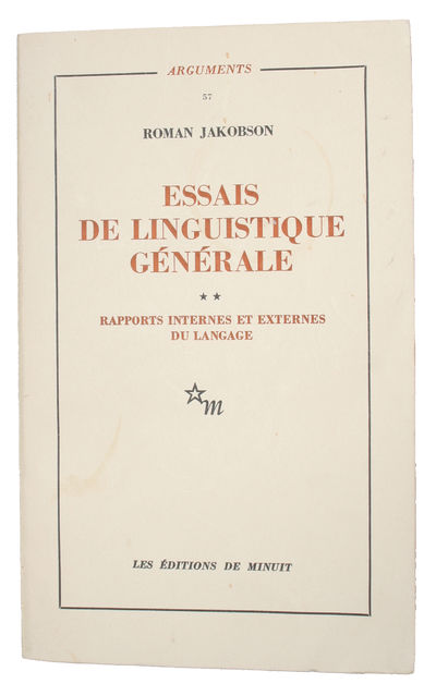 Essais de linguistique générale **. Rapports internes et externes du langage. - [PRESENTATION-COPY FOR QUINE] (photo 2)