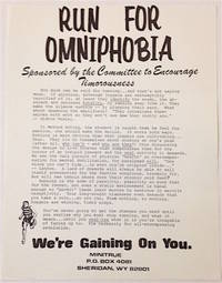 image of Run for Omniphobia. Sponsored by the committee to encourage timorousness (handbill)