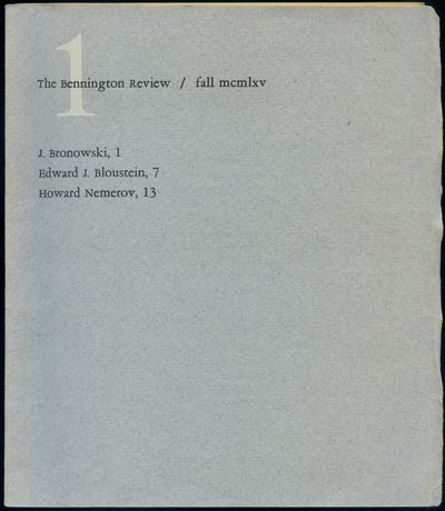The Bennington Review 1. Fall, 1965