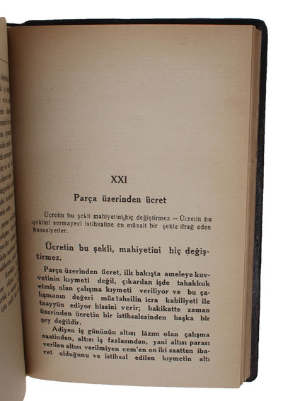 Sermaye. [i.e. Turkish: "Das Kapital"]. - [FIRST TURKISH EDITION OF THE MOST IMPORTANT ABRIDGED VERSION OF "THE CAPITAL"] (photo 9)