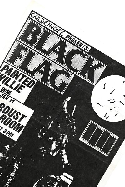 Original Flyer For Black Flag, Painted Willie, and Gone Show
