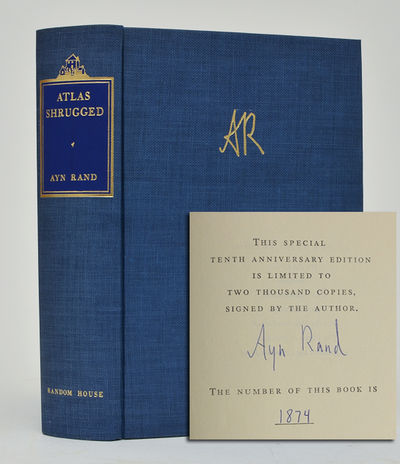 Rand Ayn Atlas Shrugged Signed Limited Edition New York Random House 1967 First Fine Stated 9th Printing The Rand Ayn Atlas Shrugged Signed Limited Edition New York Random House 1967 First Fine Stated 9th Printing The