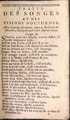 Trait&eacute; des songes et des visions nocturnes avec leurs significations, selon la doctrine des Anciens, expliqu&eacute;es par ordre alphab&eacute;tique