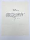 Three brief typed letters signed (in full) written in response to fan letters; Ossining, September 26, 1977 - November 16, 1978