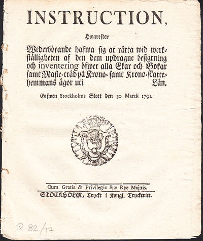 Instruction, Hwarefter Wederbörande hafwa sig at…