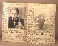 Adolf Busch: Letters - Pictures - Memories. 2 volumes. by Adolf Busch - Paperback - First Edition - 1991 - from Bucks County Bookshop IOBA (SKU: 31989)