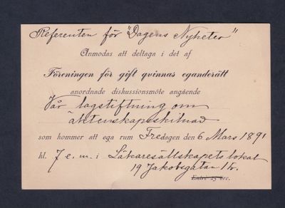 [Föreningen för gift kvinnas äganderätt]…