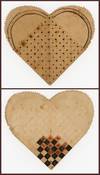 Hand painted Paper Woven Heart Friendship Pocket