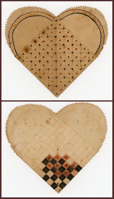 Hand painted Paper Woven Heart Friendship Pocket
