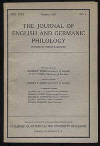 The Journal of English and Germanic Philology: Volume XXX, October, 1931, Number 4