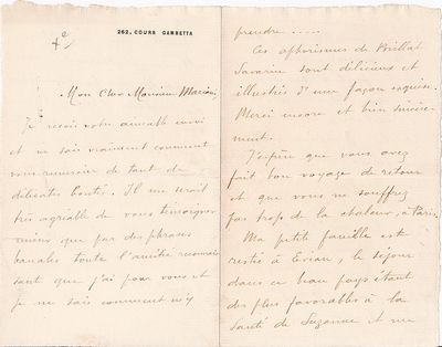 LUMIÈRE, LOUIS & AUGUSTE. Two AUTOGRAPH LETTERS SIGNED