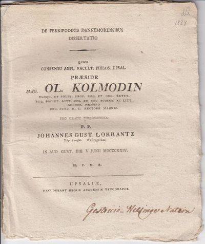 De ferrifodinis Dannemorensibus. Diss. resp. J.G.…
