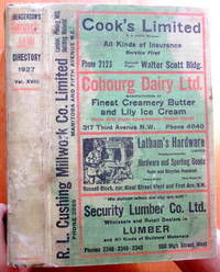 Henderson Moose Jaw Directory 1927. Classified Business Directory and Buyer's Guide
