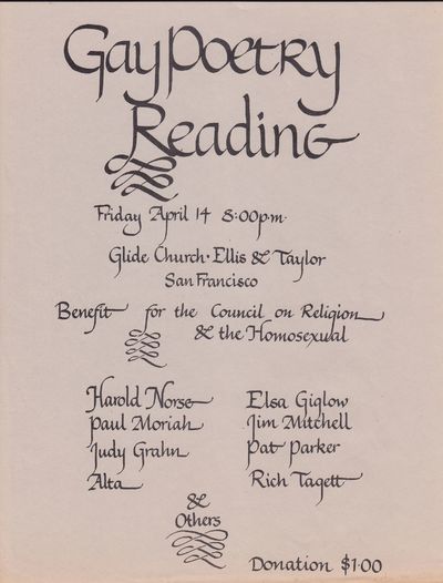 Gay Poetry Reading