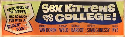 Sex Kittens Go to College [The Beauty and the Robot] (Original banner poster for the 1960 film)