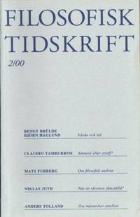 Filosofisk tidskrift nr 2/2000.