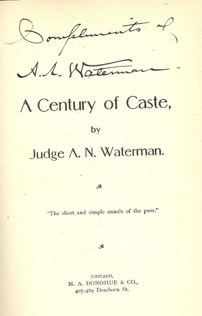 A CENTURY OF CASTE