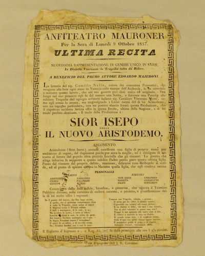 Anfiteatro Mauroner per la seera di lunedì 9…