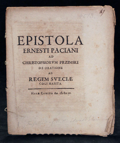 Epistola Ernesti Paciani ad Christophorum…
