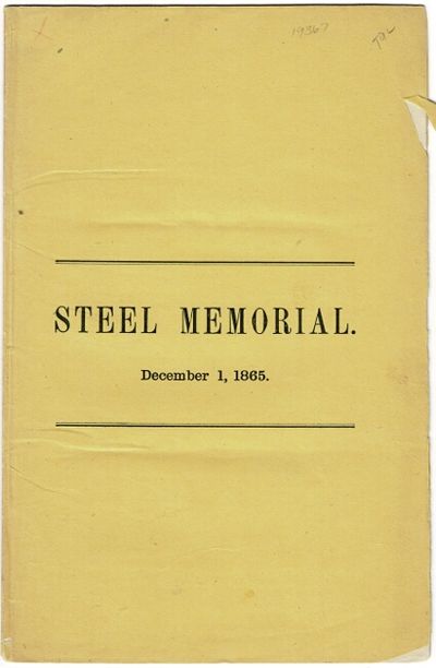 Steel memorial. December 1, 1865