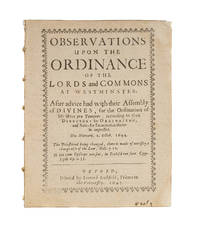 Observations Upon the Ordinance of the Lords and Commons at..