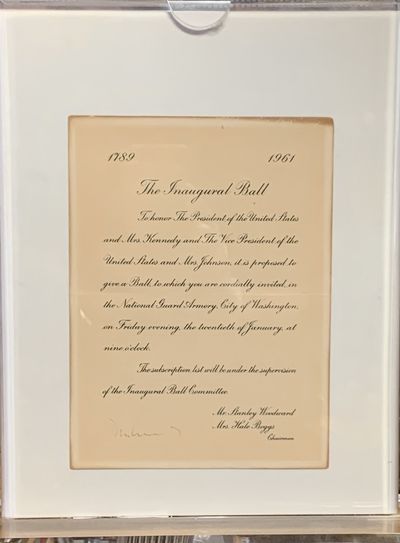 JOHN F. KENNEDY INAUGURAL BALL INVITATION
