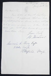 Handwritten letter signed by John C. Fremont by Fremont, John Charles - 1885