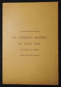 cover of Oration by Rev. Horatio Stebbins; Poem by Edward Hale