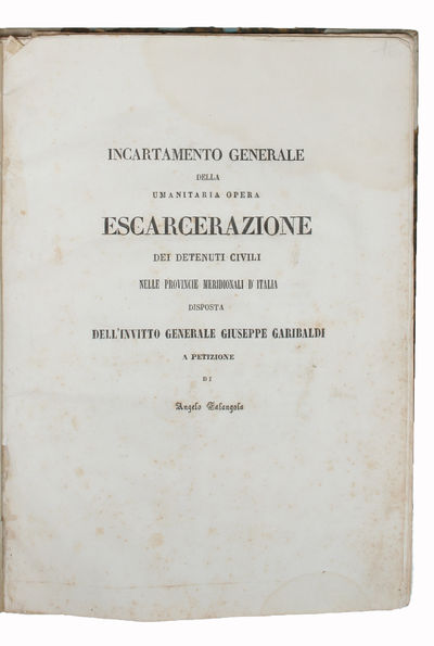 Incartamento Generale della umanitaria opera…