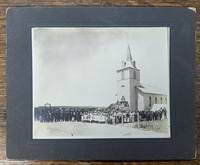 Large Format Photograph of a Gathering in front of a Church