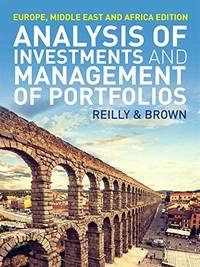 Analysis of Investment & Management of Portfolios