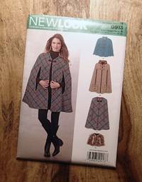 NEW LOOK SEWING PATTERN : 0913 : Misses Capes : Size A (XS-XL, 5-Sizes-In-One)