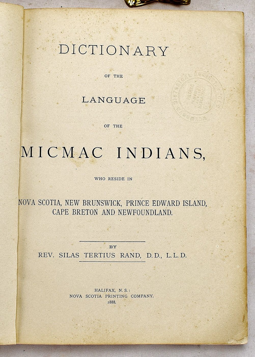 Dictionary of the language of the Micmac Indians who reside in Nova