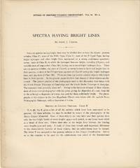 Spectra having bright lines. By Annie J. Cannon
