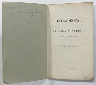 Inträdes-tal i Svenska Akademien den 20 december…