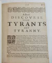 A Briefe Discovrse Vpon Tyrants and Tyranny