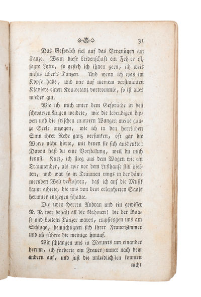 Die Leiden des jungen Werthers. Zweynte ächte Auflage. 2 parts. - [THE MAIN WORK OF THE STURM UND DRANG-ERA. - THE WORLD'S FIRST CULT BOOK] (photo 4)