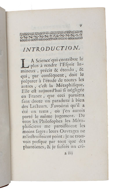 Essai Sur L'Origine Des Connoissances Humaines. 2 parts. - [CONDILLAC'S FIRST WORK] (photo 3)