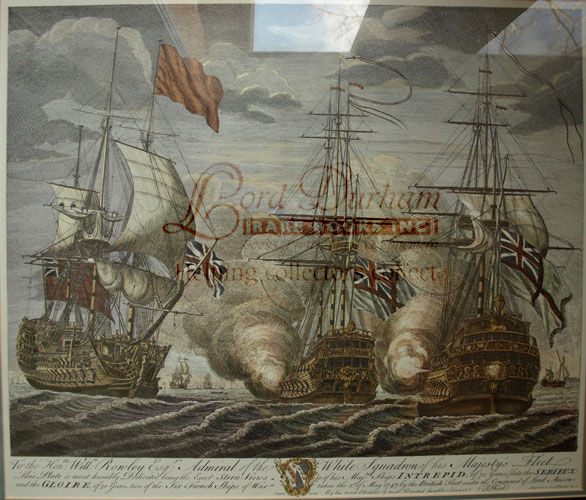 Battle of Cape Finisterre in 1747, HMS INTREPID Litho Print 70 gun