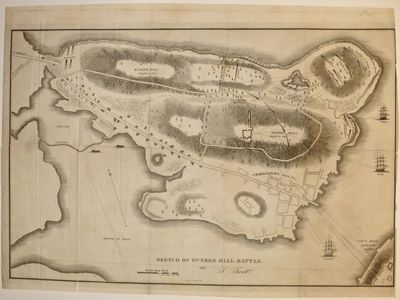 American Revolutionary War Memory Samuel Swett History of Bunker Hill Battle with Plan 1826
