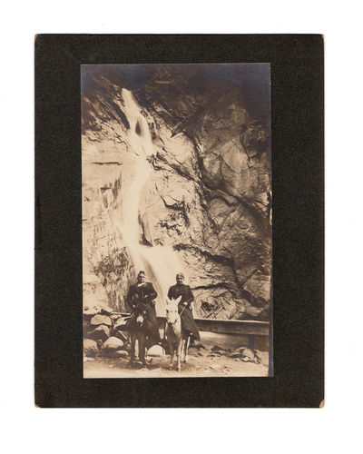 Photo of Two Women on Burros at Seven Falls, Colorado Springs Ca. 1900