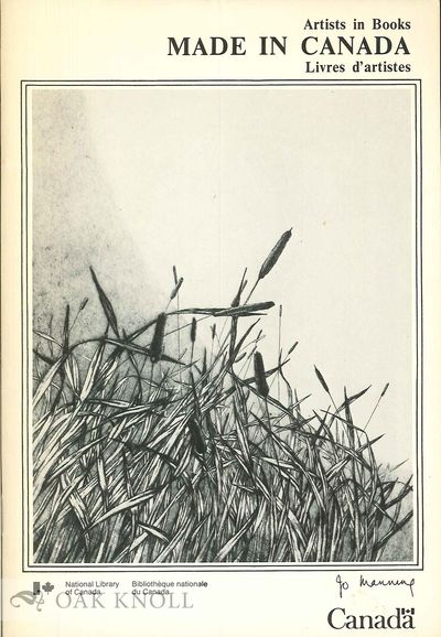 ARTISTS IN BOOKS, MADE IN CANADA LIVRES D'ARTISTES