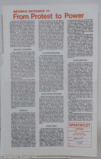 Beyond October 21: from protest to power [handbill]