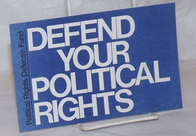 New York: Political Rights Defense Fund, 1975. Pamphlet. , four leaf brochure promoting the PRDF, pe...