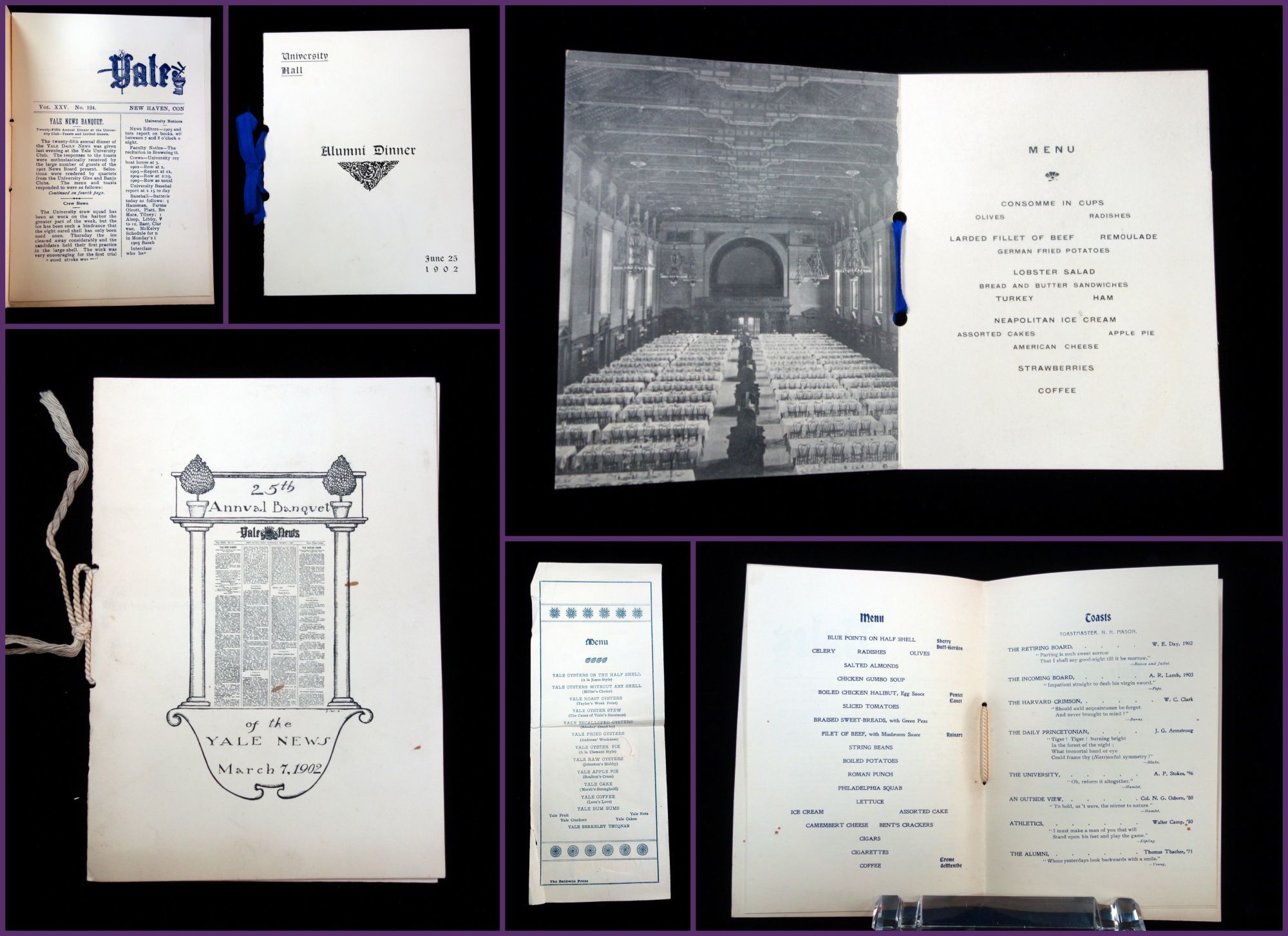 A Collection of Menus and related Ephemera from Ya