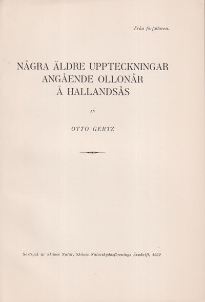 Några äldre uppteckningar angående ollonår å…