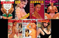 Game / Gem / Genesis / High Society / Partner / Sensual Women (7 vintage adult magazines, Joanne...